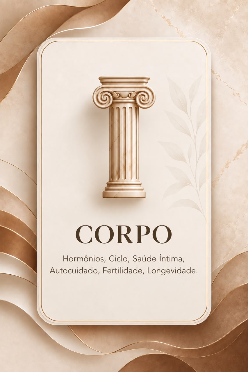 Corpo — Hormônios, Ciclo, Saúde Íntima, Autocuidado, Fertilidade, Longevidade.